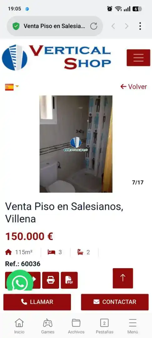 Bany de Pis en venda en Villena amb Balcó