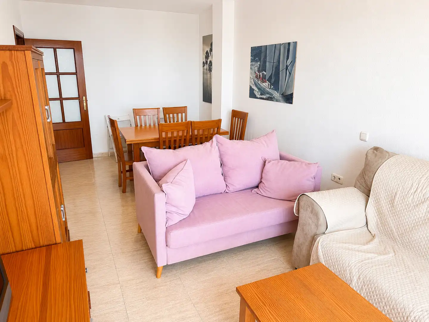 Sala de estar de Apartamento en venta en Roquetas de Mar