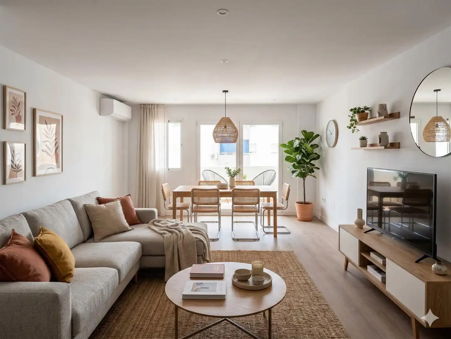 Sala d'estar de Apartament en venda en Benalmádena amb Aire condicionat, Parquet i Terrassa