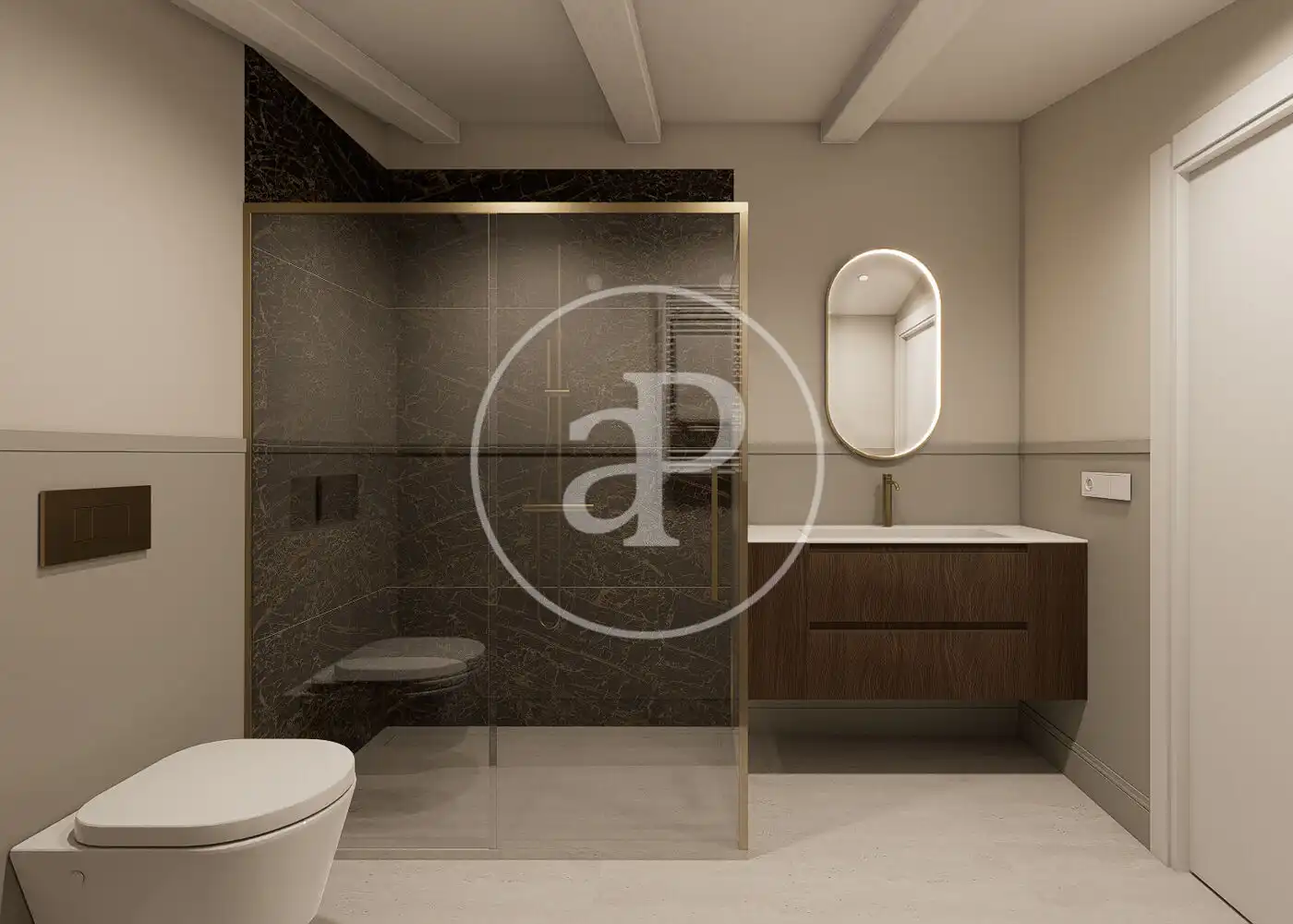 Badezimmer von Wohnung zum Verkauf in Madrid mit Klimaanlage, Heizung und Möbliert