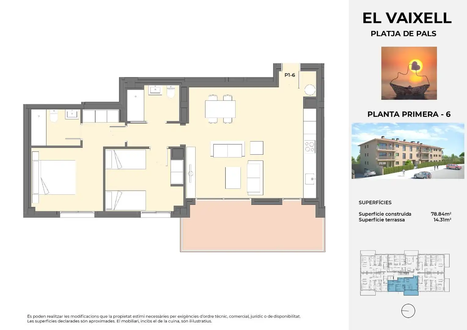 Wohnung zum Verkauf in Pals mit Klimaanlage, Terrasse und Schwimmbad
