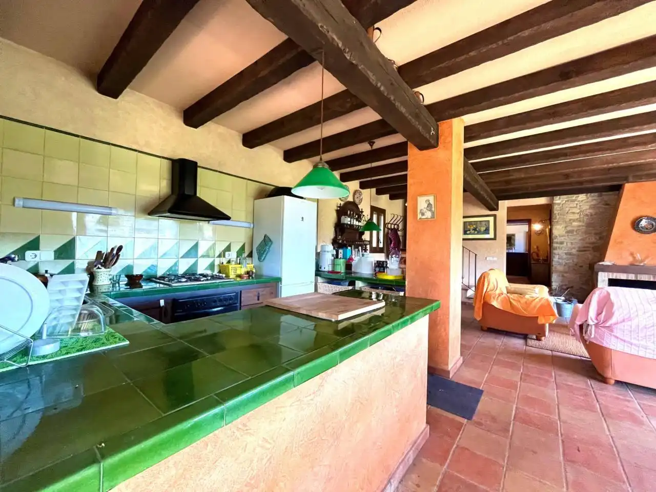 Cocina de Finca rústica en venta en Sant Aniol de Finestres con Calefacción, Jardín privado y Terraza