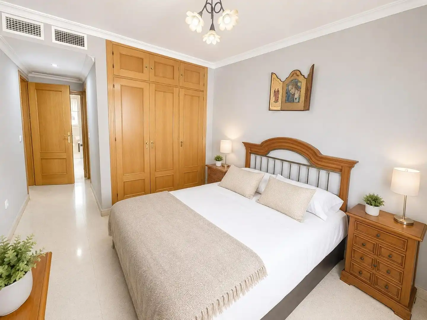 Bedroom of Flat for sale in Málaga  with Air Conditioner, Terrace and Storage room