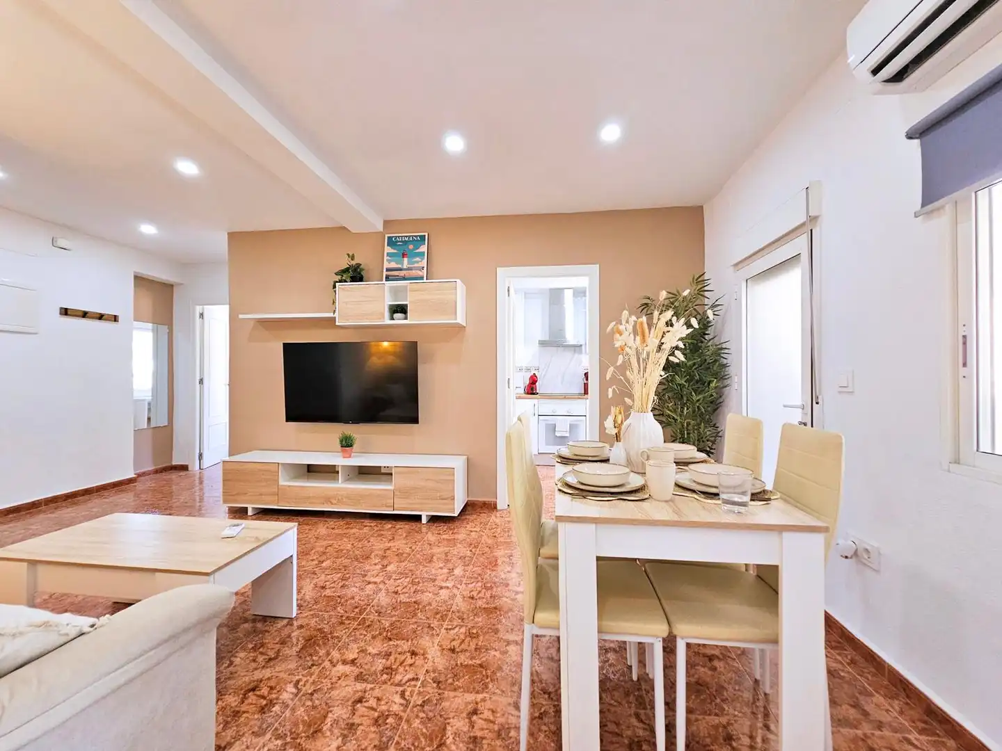 Sala de estar de Piso de alquiler en Cartagena con Aire acondicionado, Calefacción y Terraza