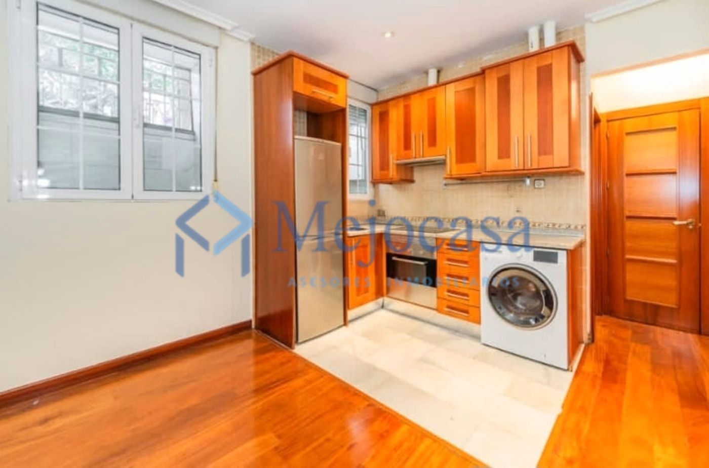 Kitchen of Apartment for sale in  Madrid Capital  with Heating, Parquet flooring and Terrace