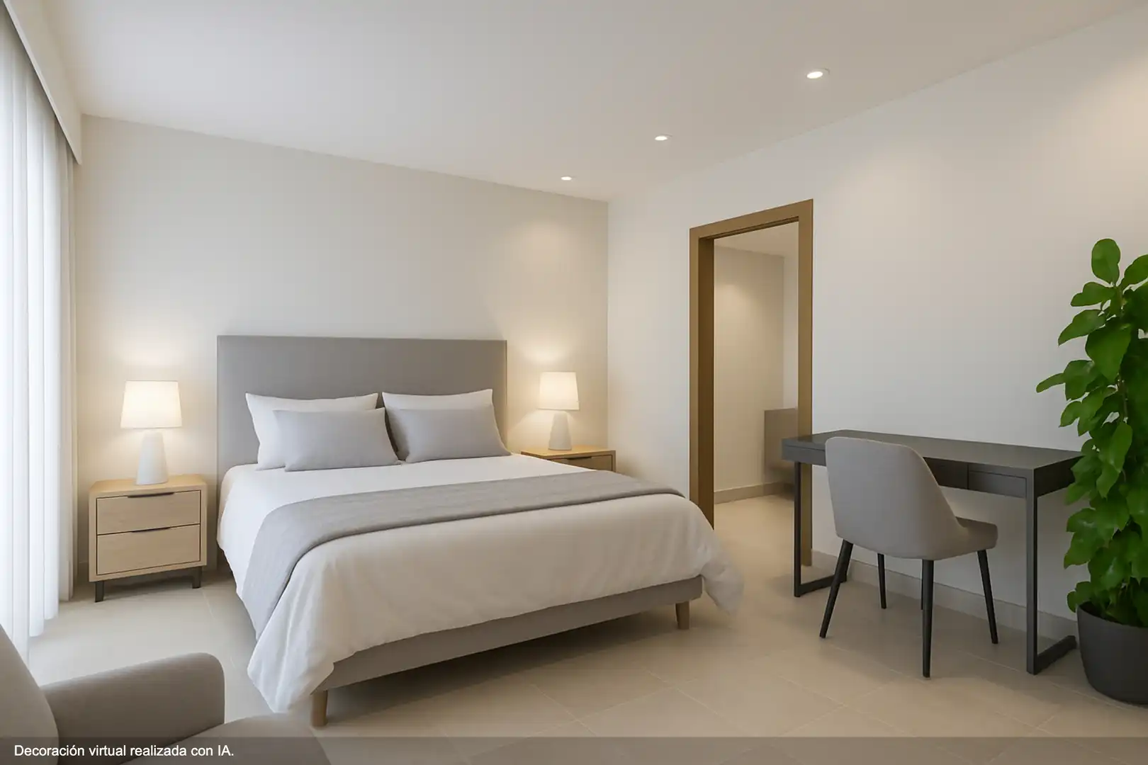 Schlafzimmer von Maisonette zum Verkauf in Sitges mit Klimaanlage, Heizung und Terrasse