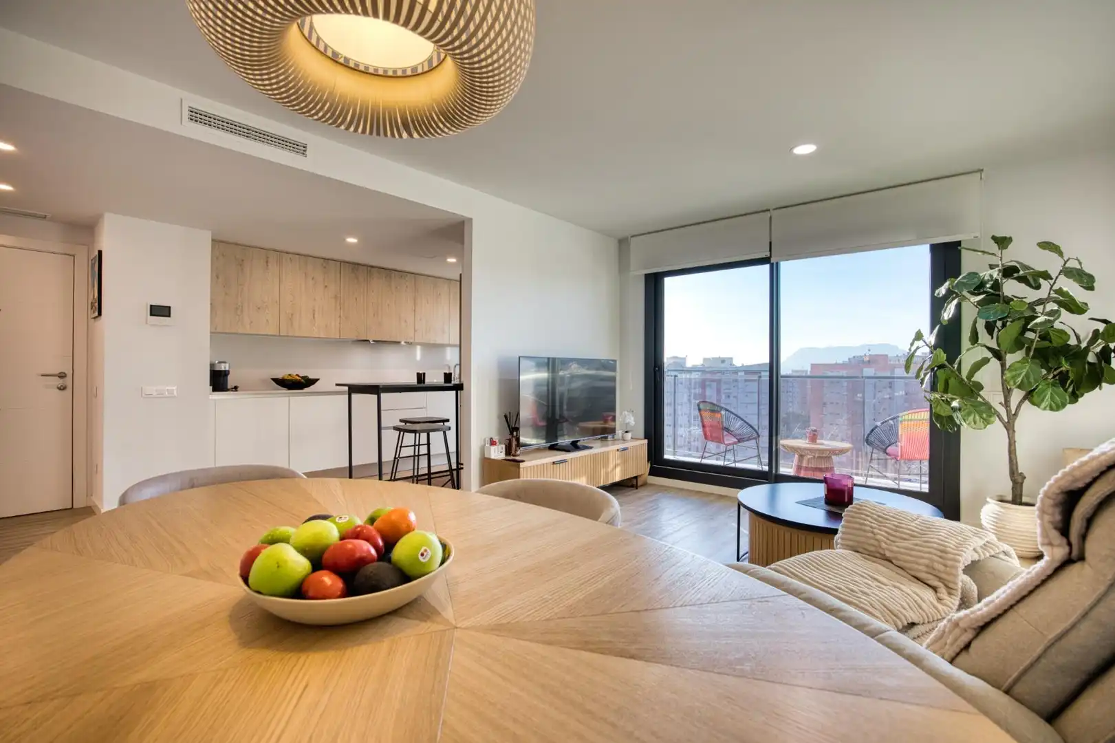 Wohnzimmer von Wohnung zum Verkauf in Alicante / Alacant mit Klimaanlage, Heizung und Terrasse