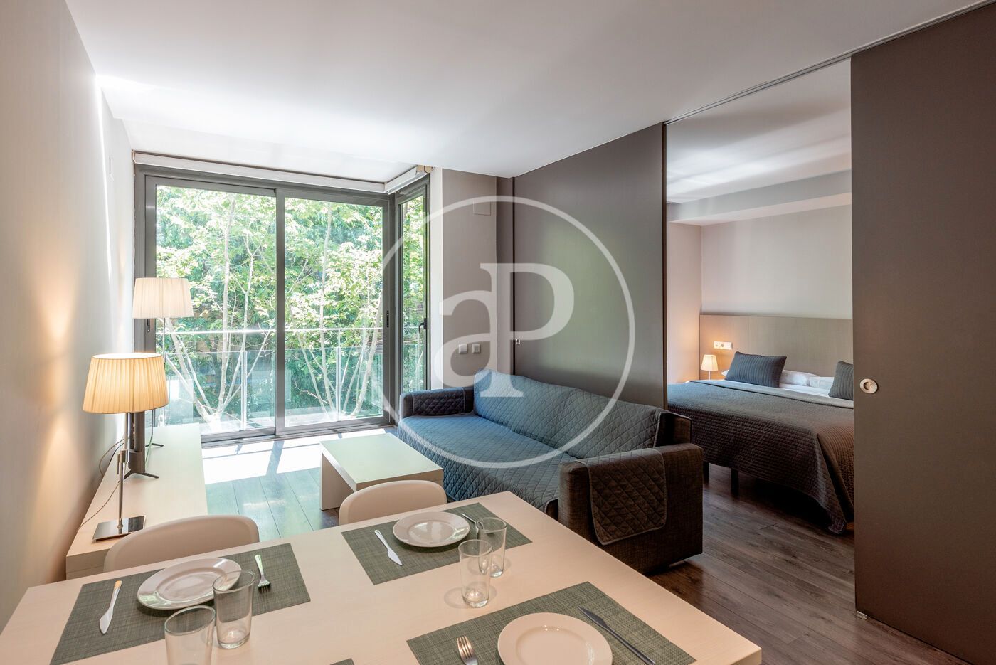 Living room of Flat to rent in  Barcelona Capital  with Air Conditioner, Heating and Furnished