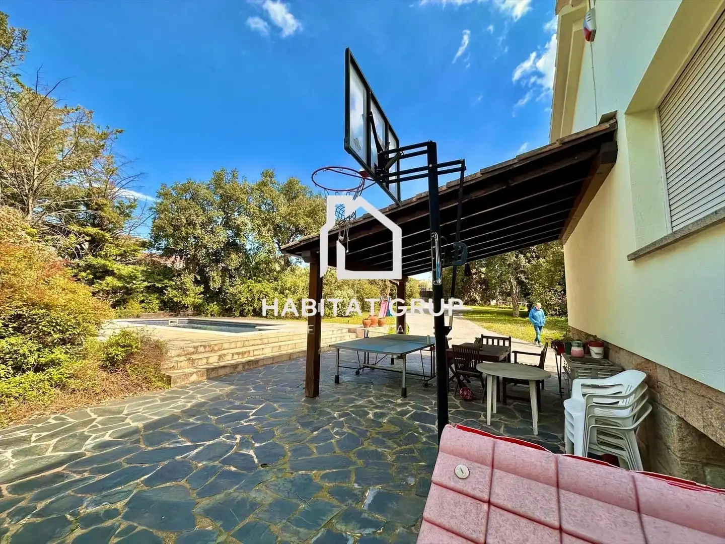 Terrassa de Casa o xalet en venda en Santa Coloma de Farners amb Aire condicionat, Calefacció i Jardí privat