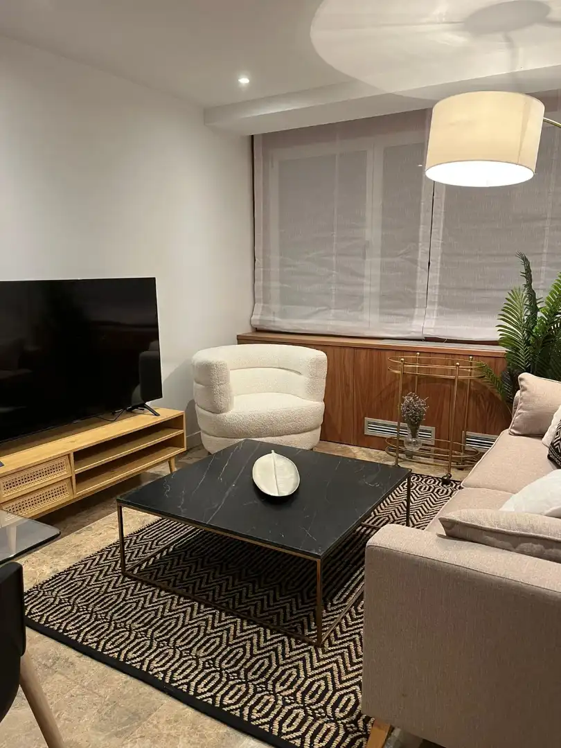 Sala d'estar de Apartament de lloguer en Madrid amb Aire condicionat, Calefacció i Moblat