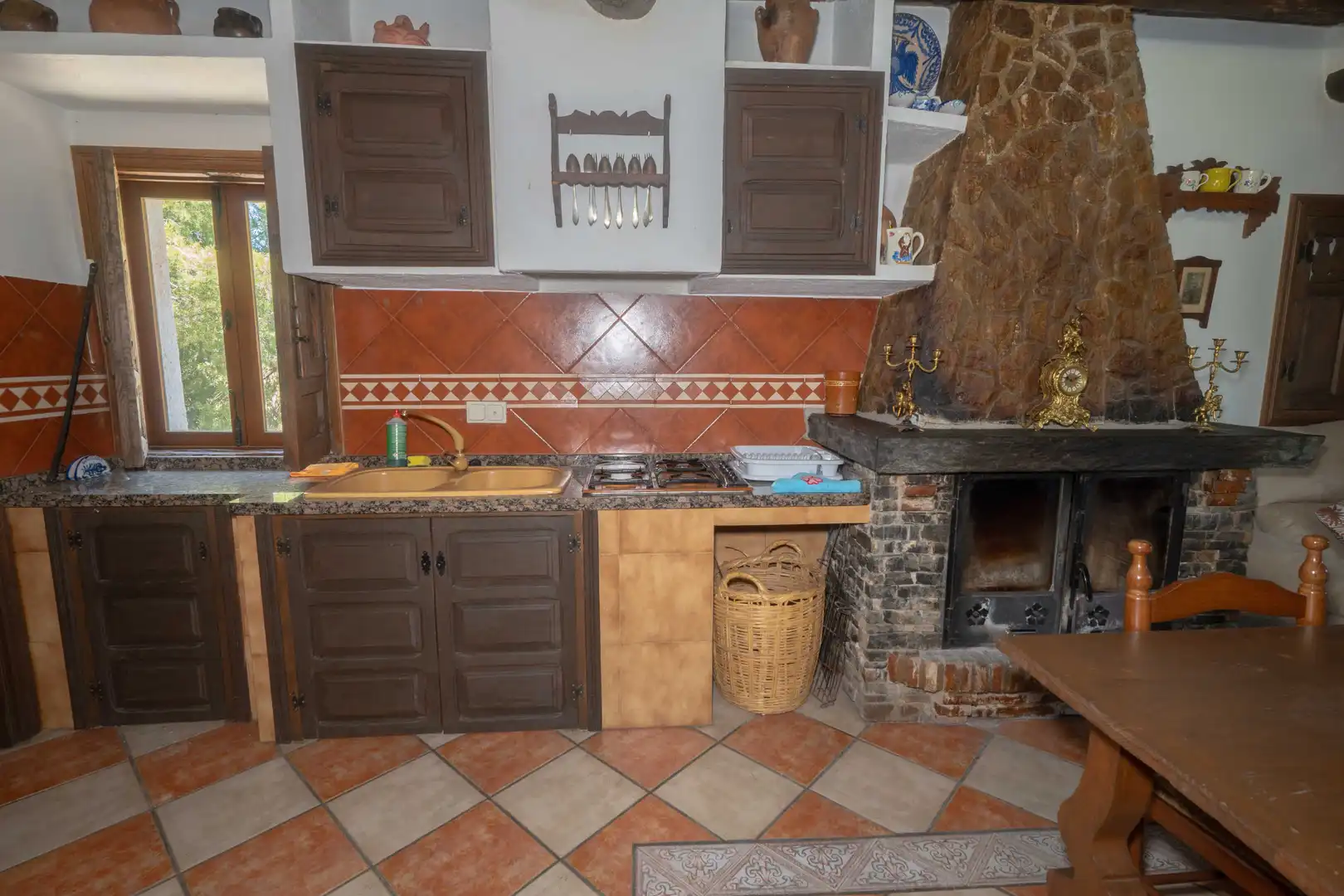 Cuina de Finca rústica en venda en Lobras amb Terrassa i Moblat