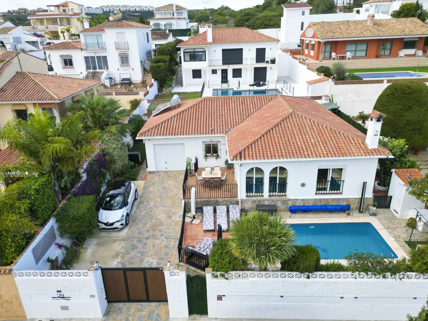 Exterior view of Houses for sale in Manilva  with Air Conditioner, Private garden and Terrace