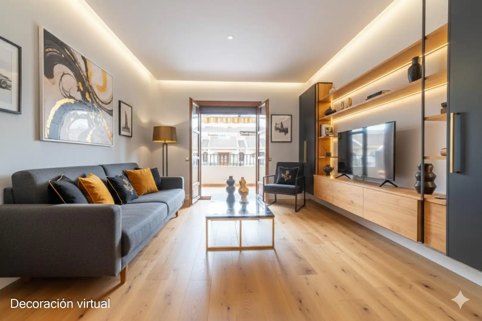 Sala de estar de Dúplex en venta en Los Alcázares con Terraza, Amueblado y Alarma