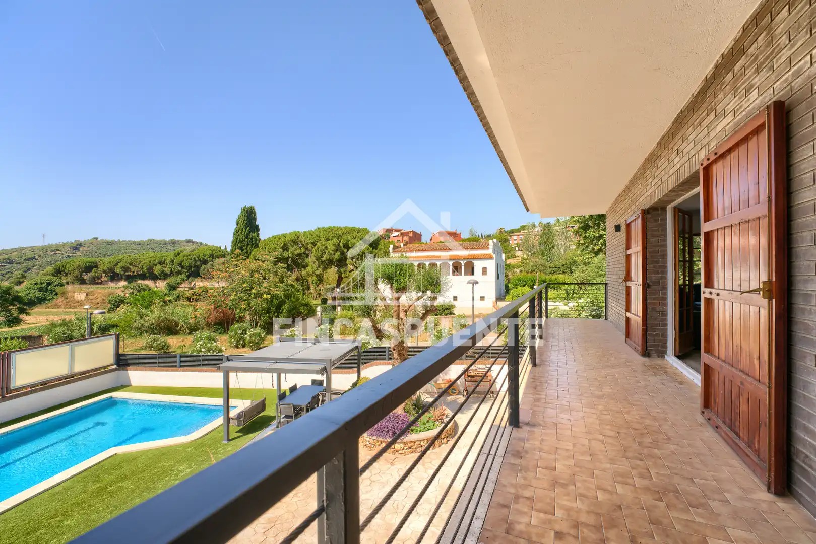 Terraza de Casa o chalet en venta en Tiana con Jardín privado, Terraza y Piscina