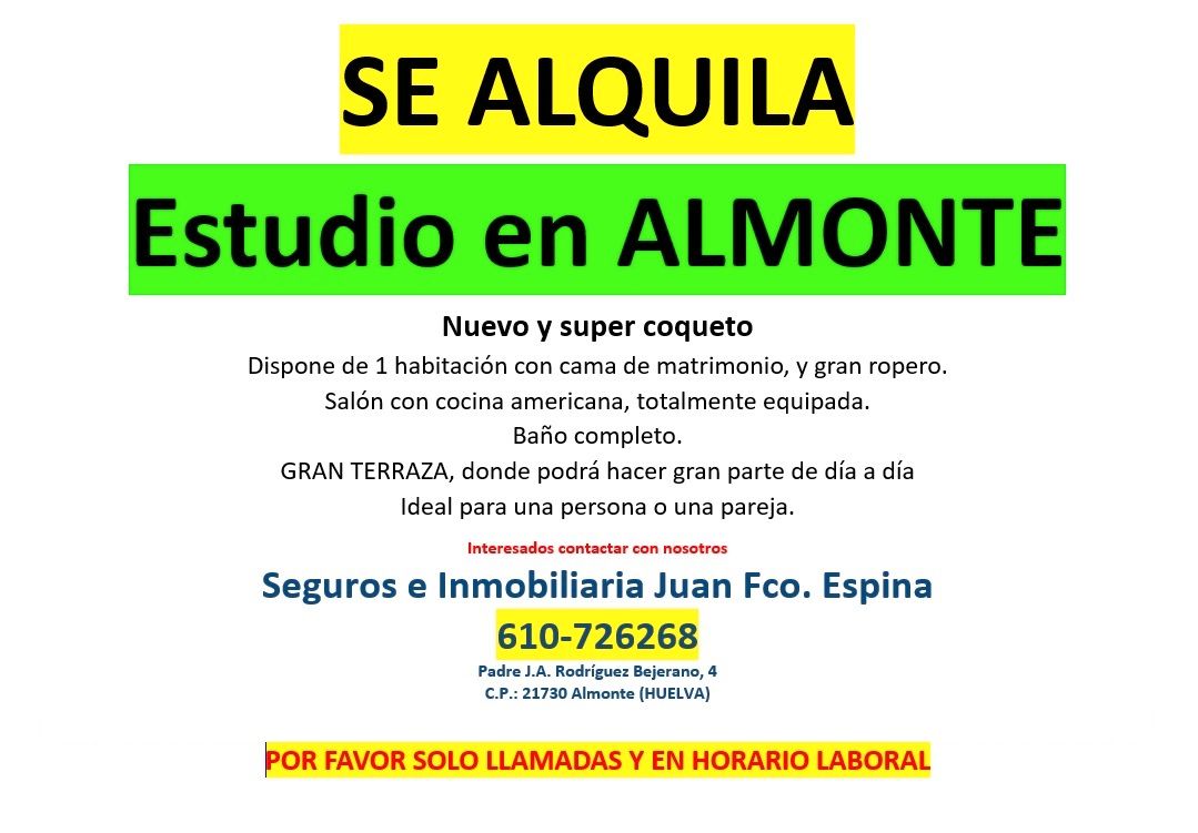 Piso de alquiler en Almonte ciudad