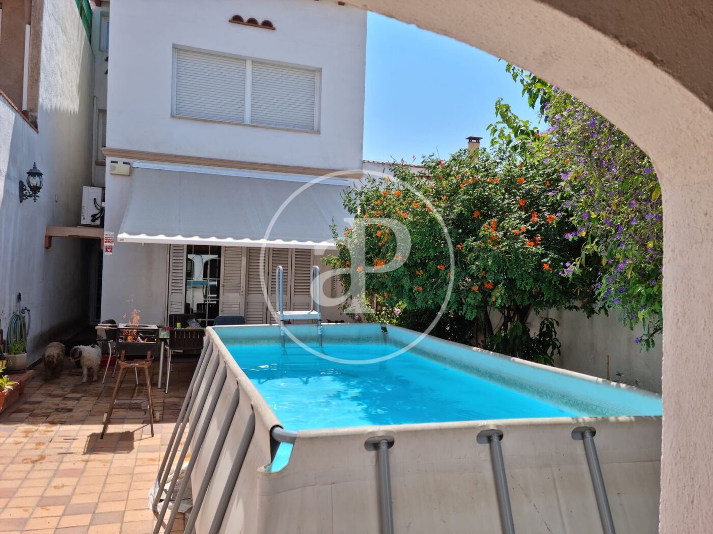 Swimming pool of Single-family semi-detached for sale in Sabadell  with Air Conditioner, Heating and Private garden