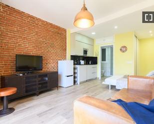 Living room of Flat to rent in  Madrid Capital  with Air Conditioner, Heating and Furnished