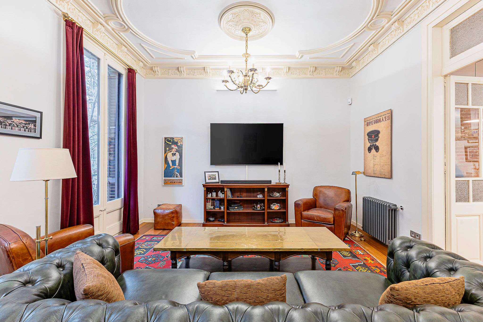 Wohnzimmer von Wohnung zum Verkauf in  Barcelona Capital mit Klimaanlage, Heizung und Parkett