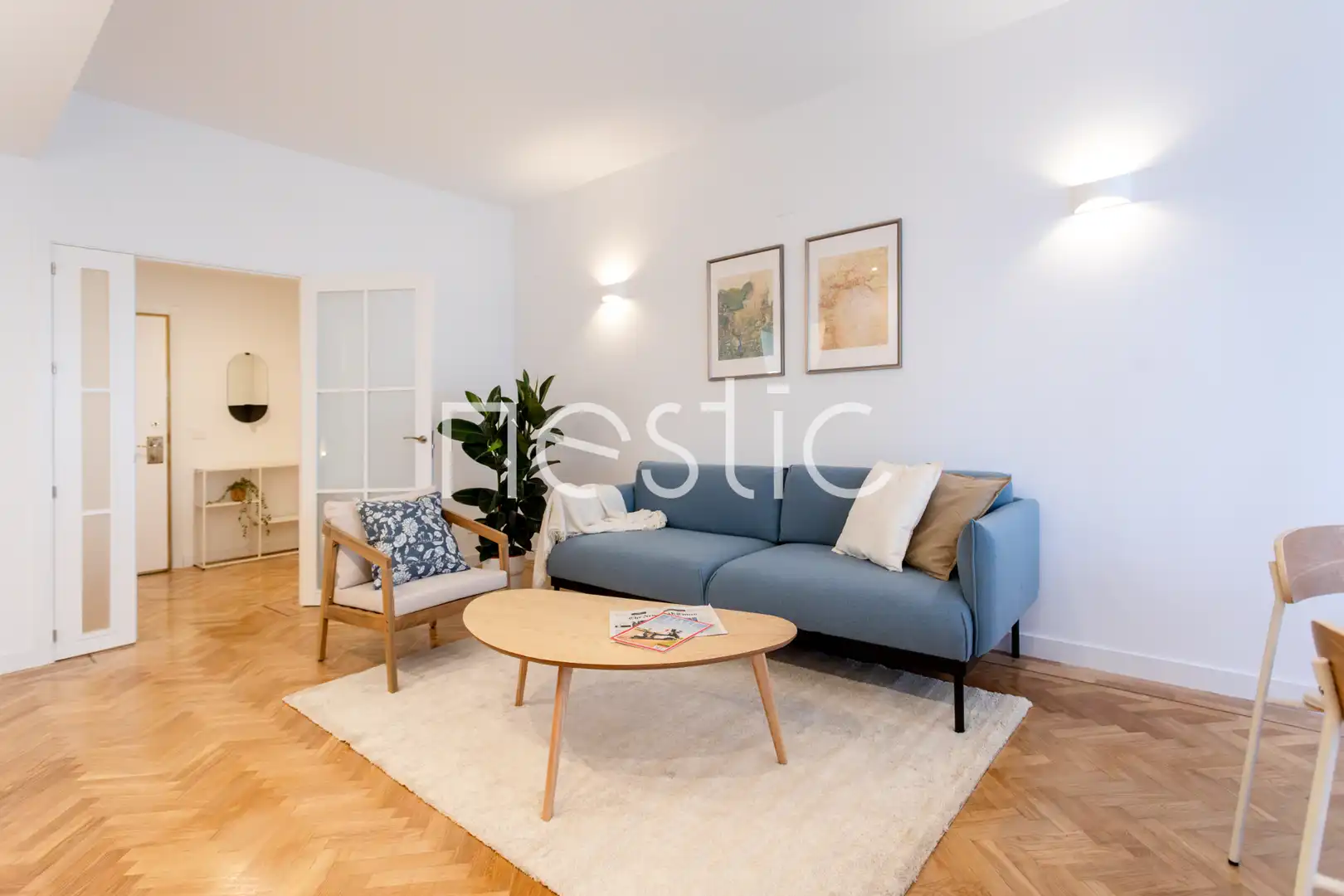 Wohnzimmer von Wohnungen zur Miete in Madrid mit Klimaanlage, Heizung und Möbliert