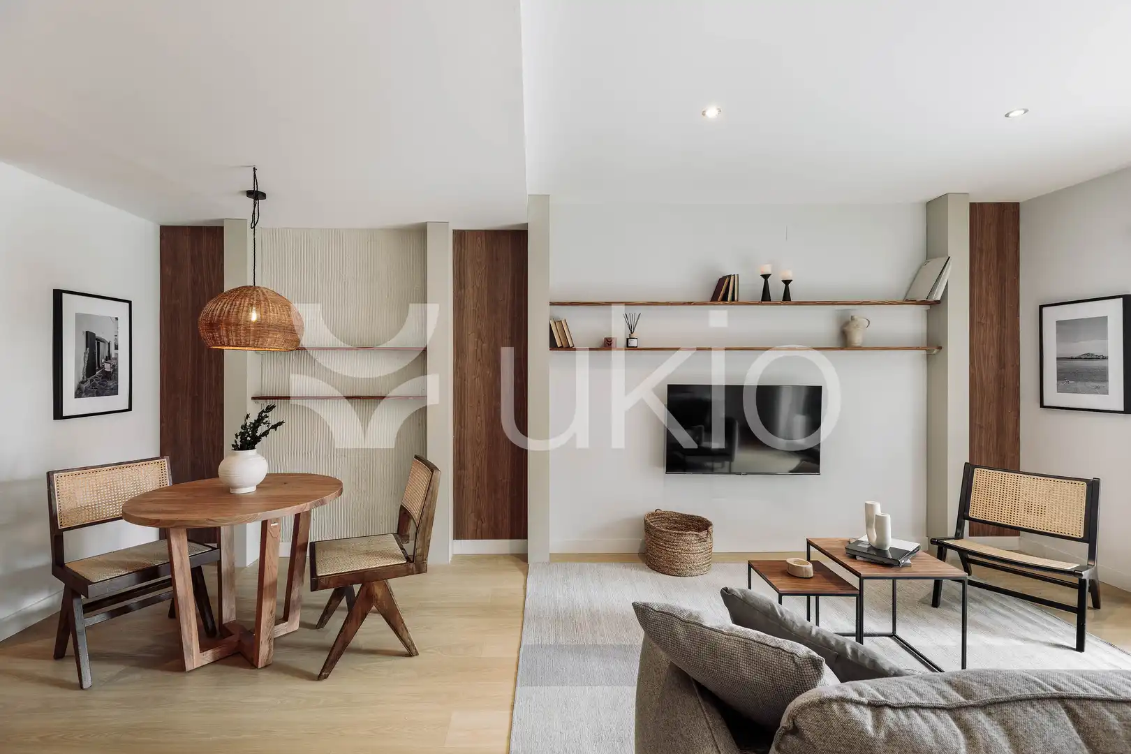 Wohnzimmer von Wohnungen zur Miete in Barcelona mit Heizung, Terrasse und Möbliert