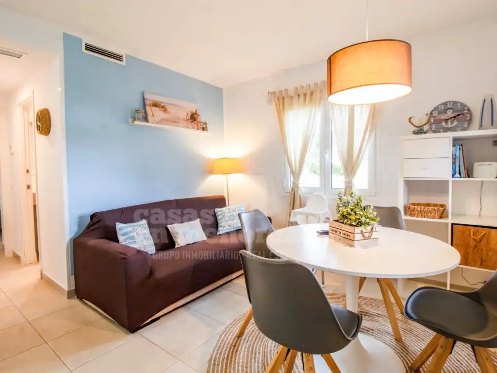 Sala d'estar de Apartament en venda en Alaior amb Aire condicionat, Terrassa i Piscina