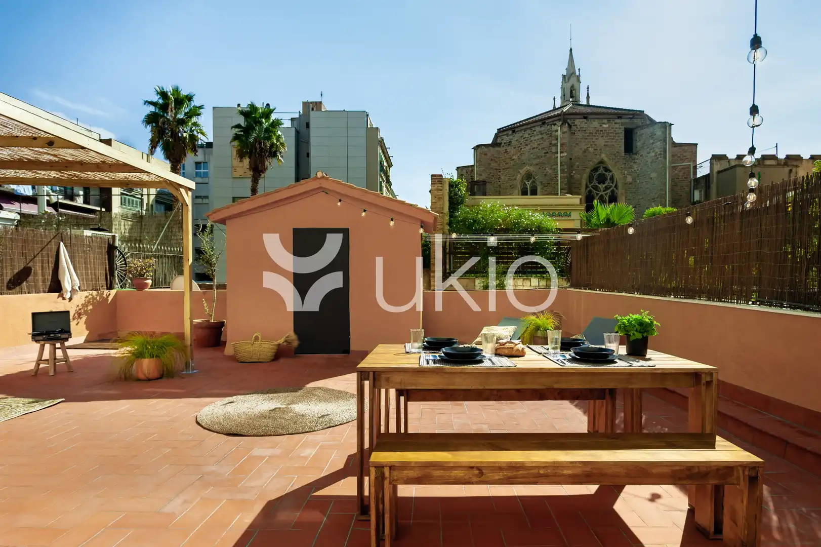 Terrassa de Apartament de lloguer en Barcelona amb Terrassa, Moblat i Forn
