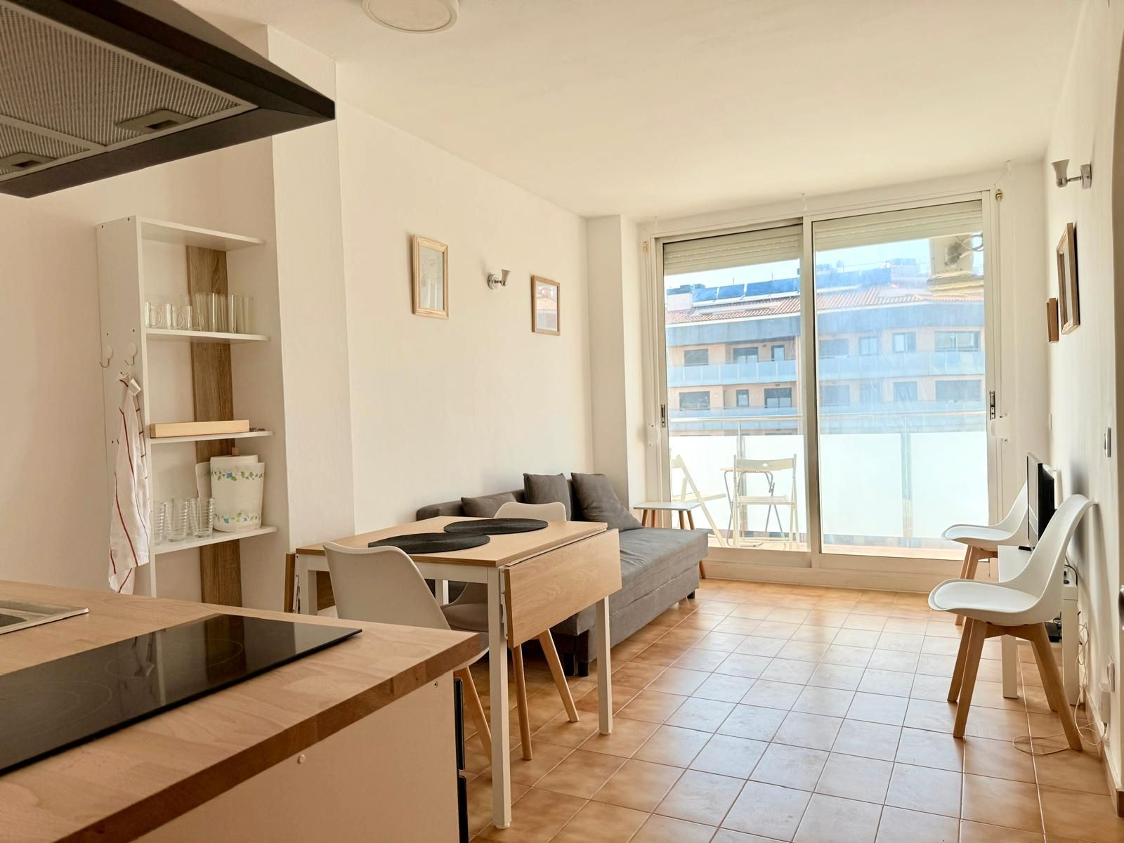 Sala d'estar de Apartament de lloguer en Lloret de Mar amb Aire condicionat, Moblat i Forn