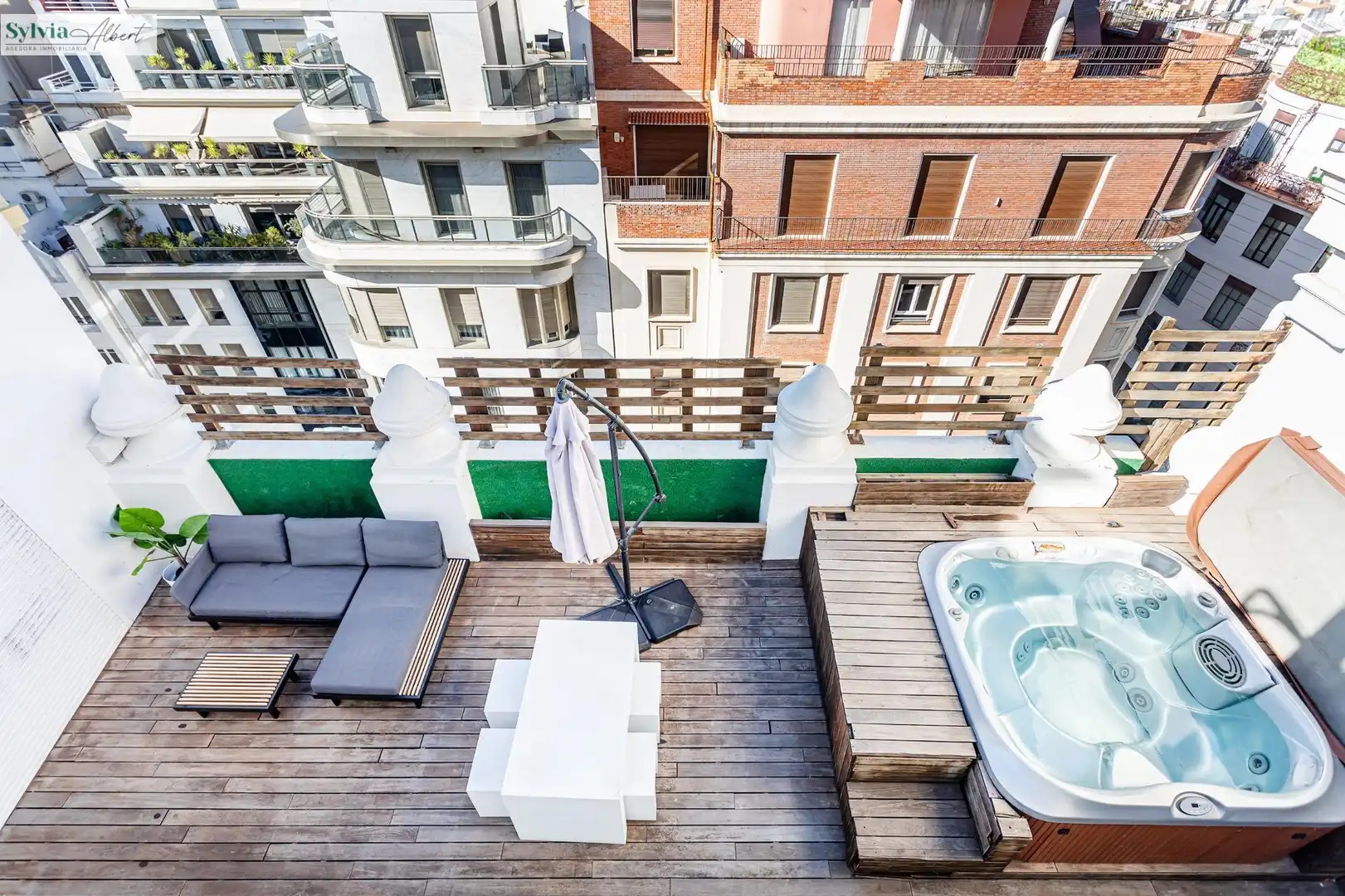 Terraza de Ático de alquiler en Valencia con Aire acondicionado, Parquet y Terraza
