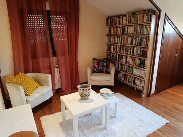 Sala de estar de Casa o chalet en venta en Teo con Calefacción, Jardín privado y Parquet