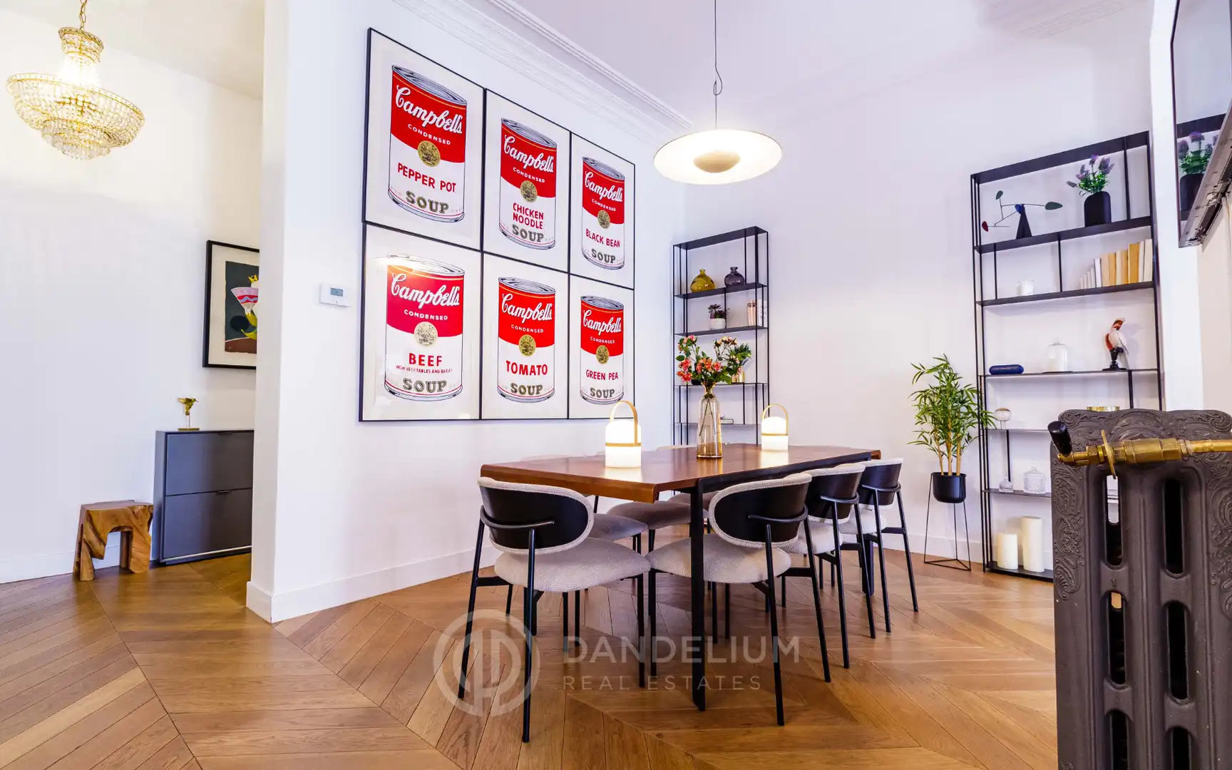 Comedor de Piso de alquiler en Madrid con Aire acondicionado, Calefacción y Parquet