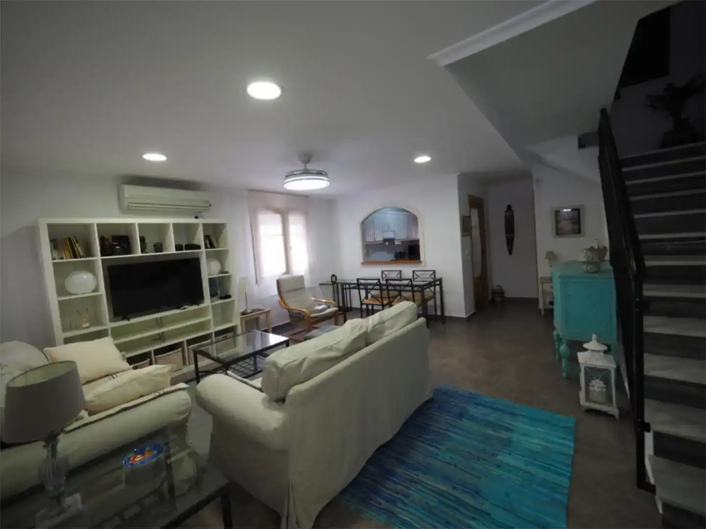 Wohnzimmer von Haus oder Chalet zur Miete in Águilas mit Klimaanlage, Privatgarten und Möbliert
