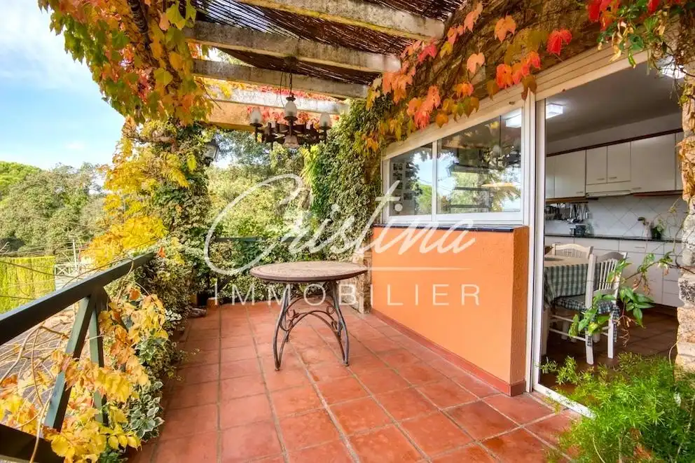 Terraza de Casa o chalet en venta en Santa Cristina d'Aro con Calefacción, Jardín privado y Terraza