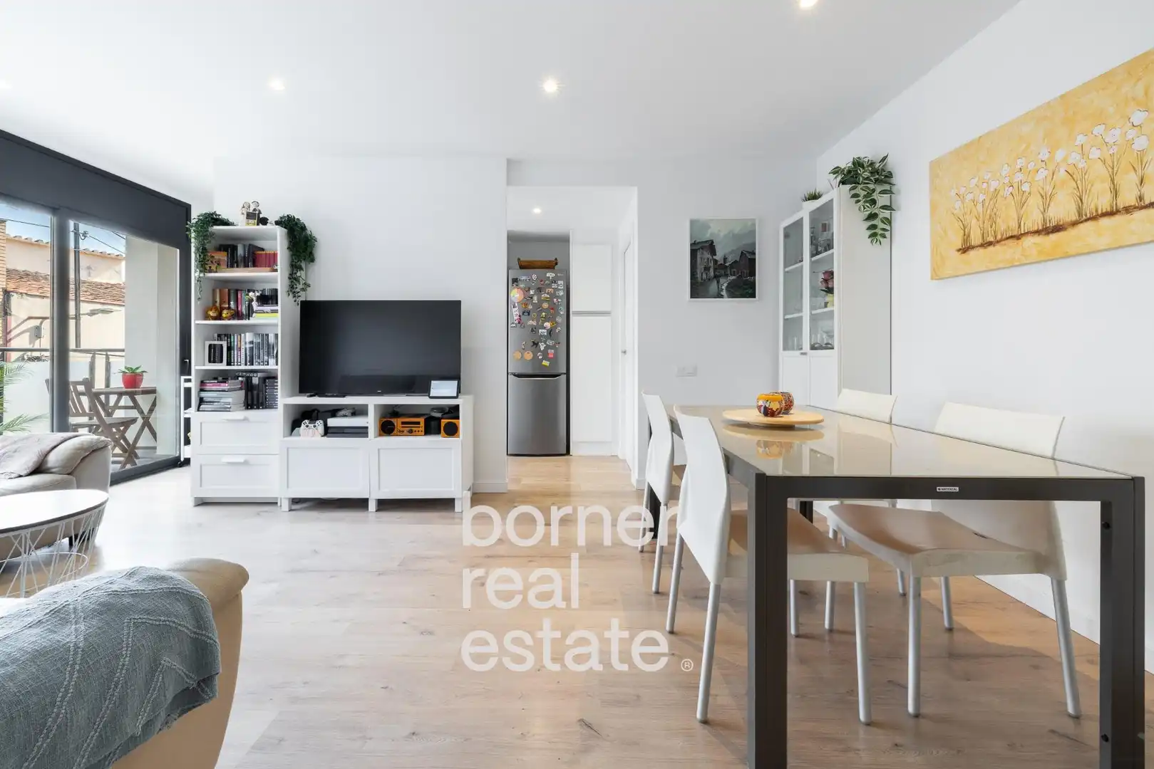 Living room of Flat for sale in Terrassa  with Air Conditioner, Heating and Parquet flooring