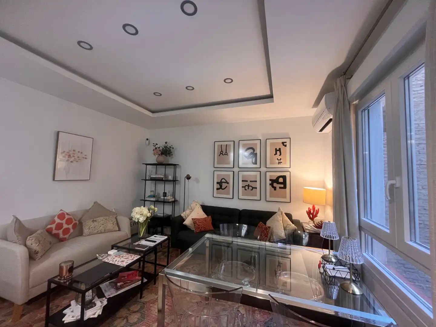Sala de estar de Piso de alquiler en Madrid con Aire acondicionado, Calefacción y Parquet
