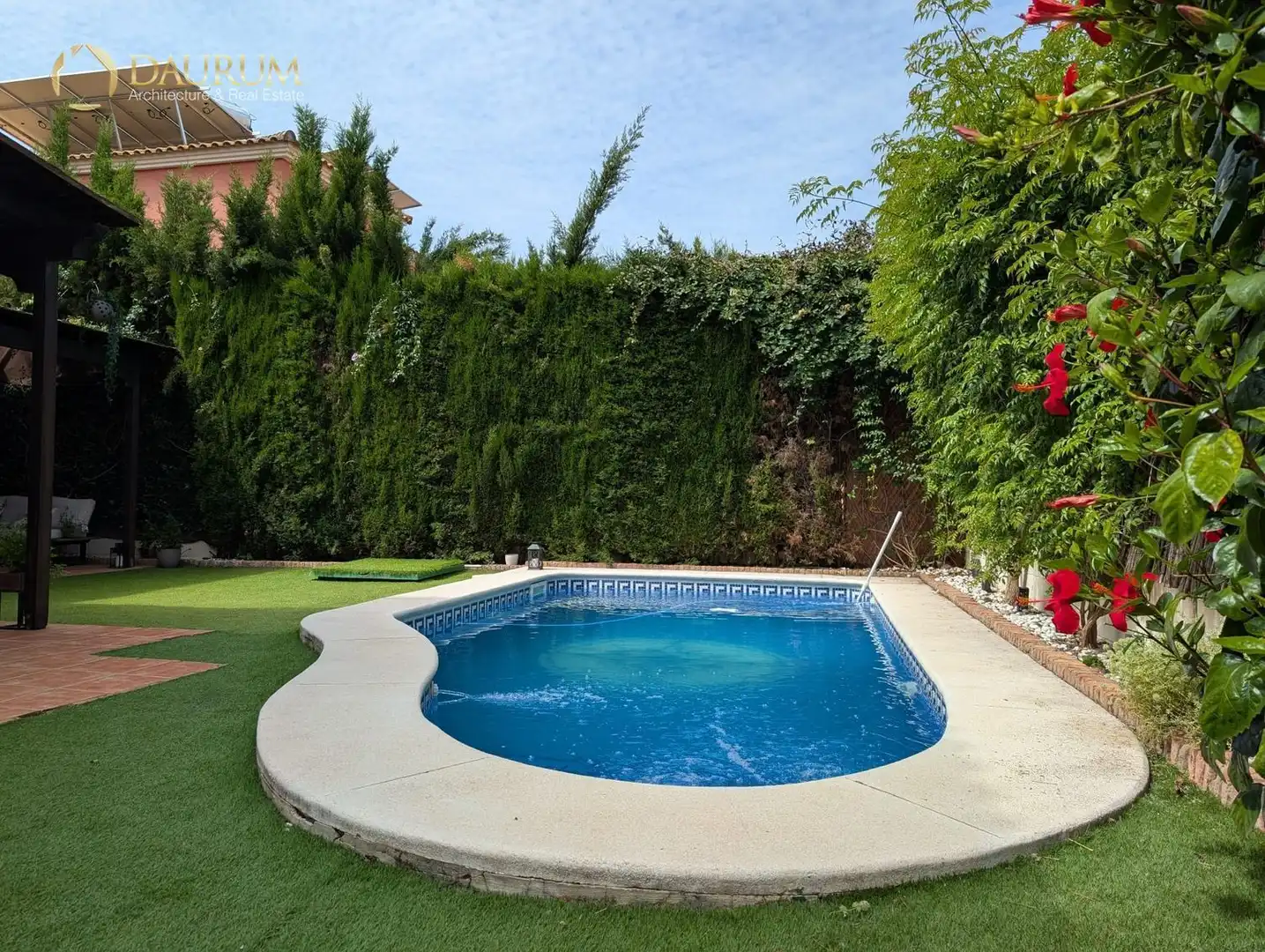 Swimming pool of Detached homes for sale in Espartinas  with Air Conditioner, Heating and Private garden