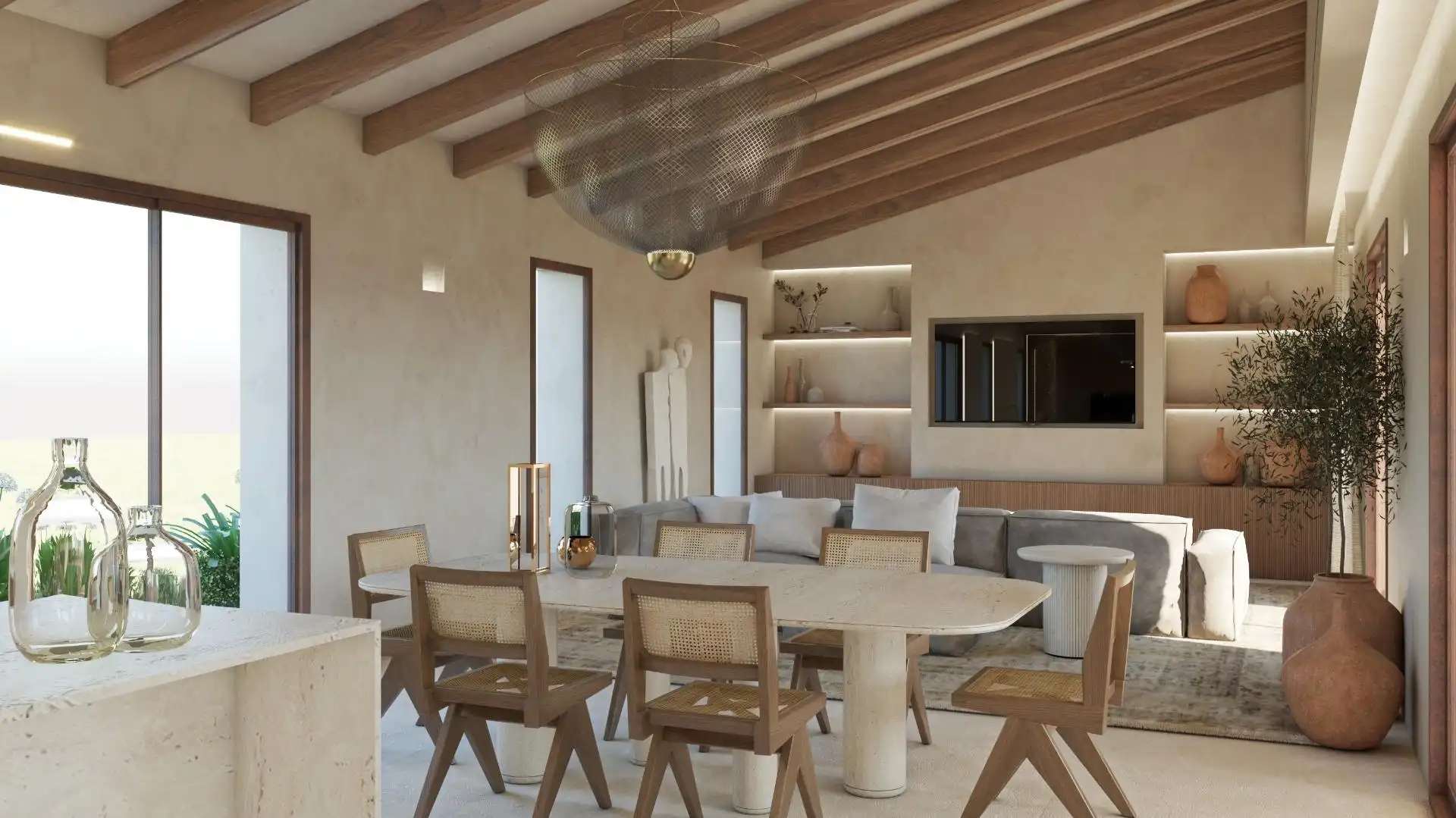 Esszimmer von Country house zum Verkauf in Artà mit Klimaanlage, Heizung und Privatgarten