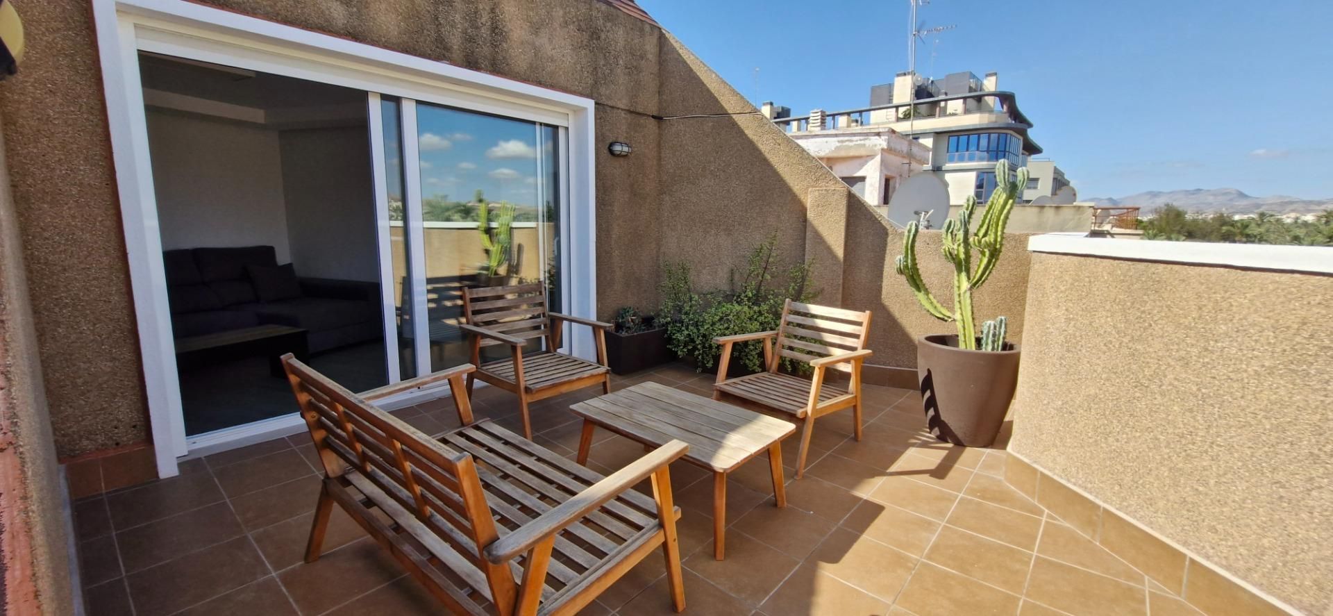 Terrace of Flat to rent in Elche / Elx  with Air Conditioner, Private garden and Terrace