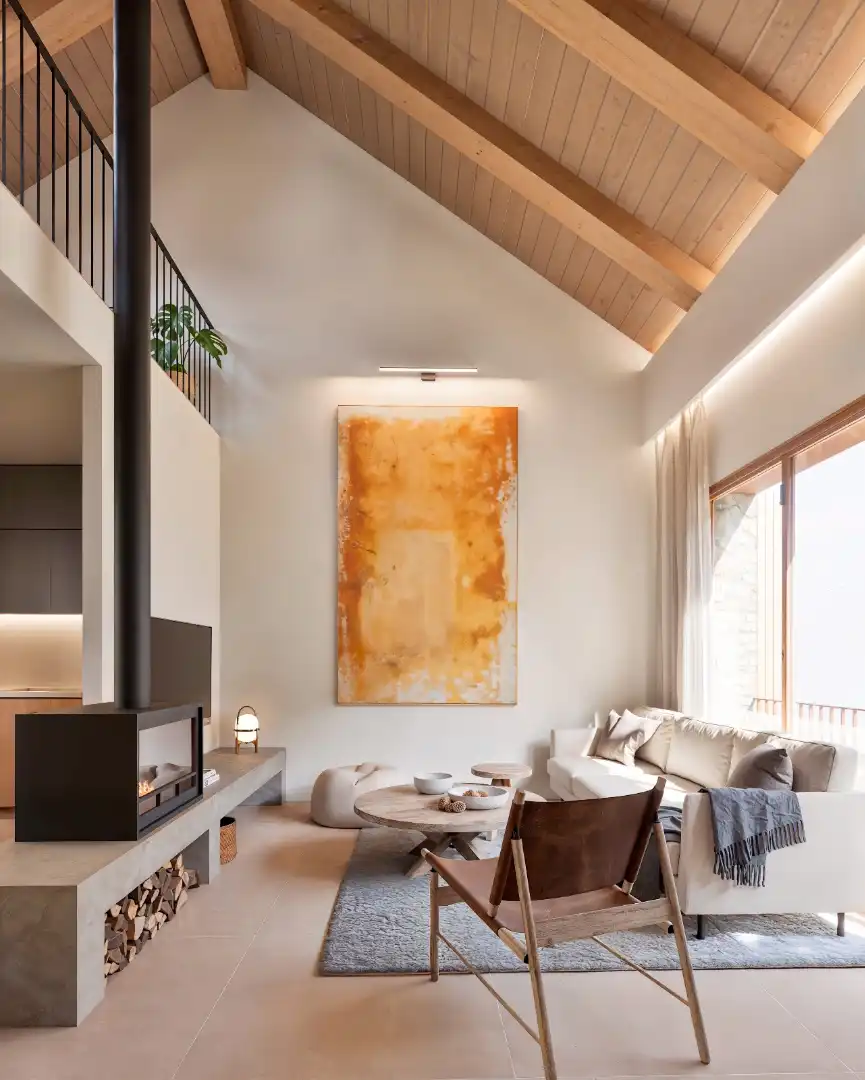 Sala de estar de Casa adosada en venta en Benasque con Aire acondicionado, Calefacción y Jardín privado