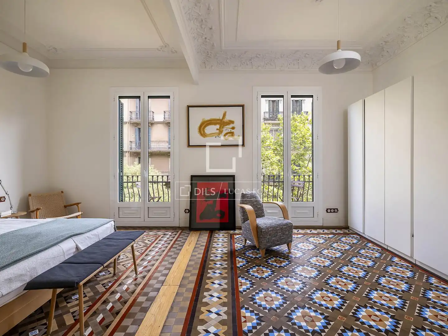 Sala de estar de Piso de alquiler en Barcelona con Aire acondicionado, Calefacción y Amueblado