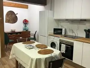 Cuina de Finca rústica de lloguer en Cabezón de la Sal amb Calefacció, Moblat i Forn