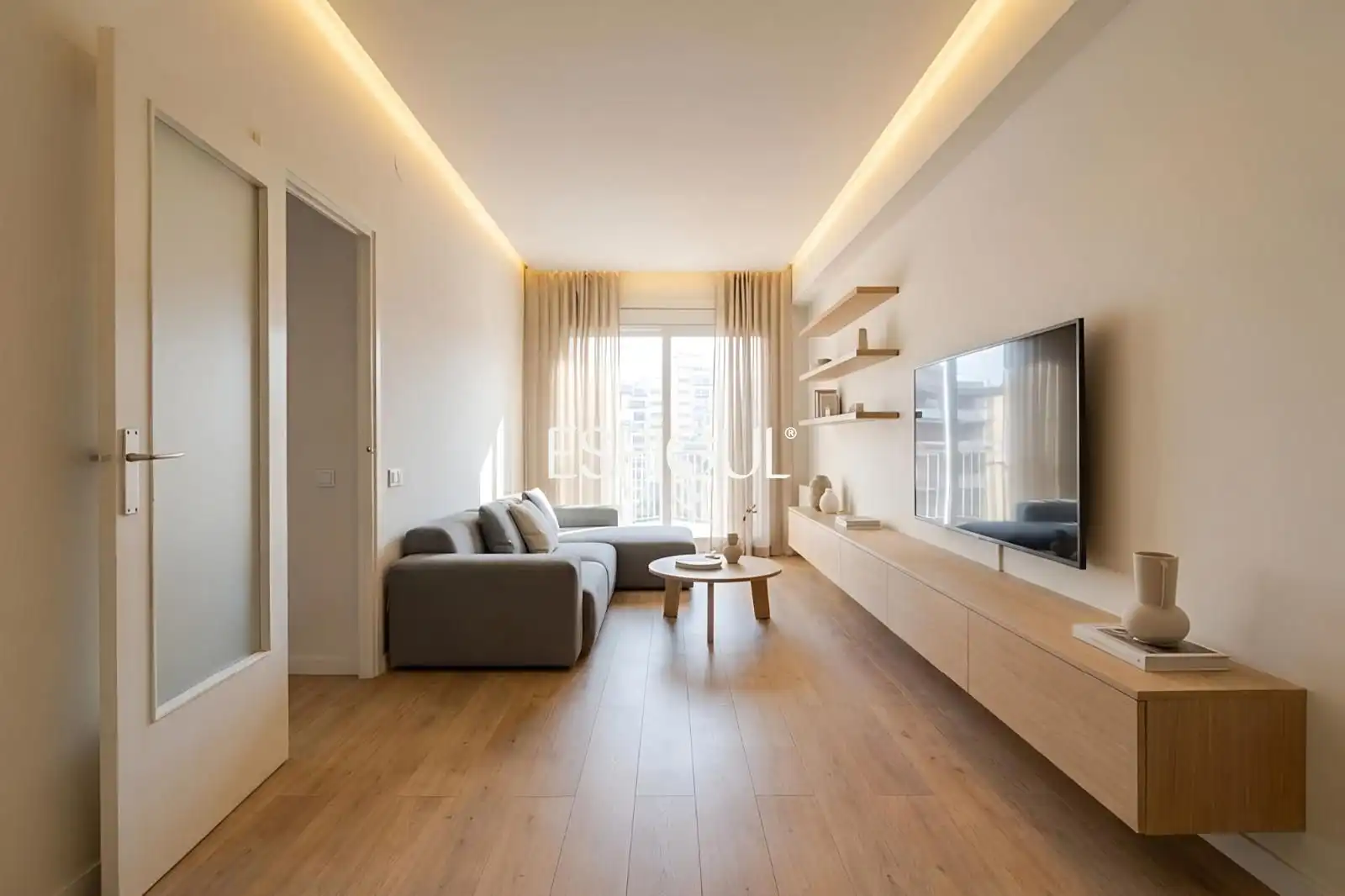 Living room of Flat for sale in Barcelona  with Heating, Terrace and Balcony