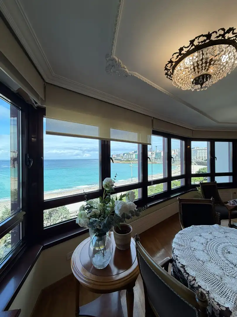 Dining room of Flat for sale in A Coruña Capital   with Heating, Parquet flooring and Storage room