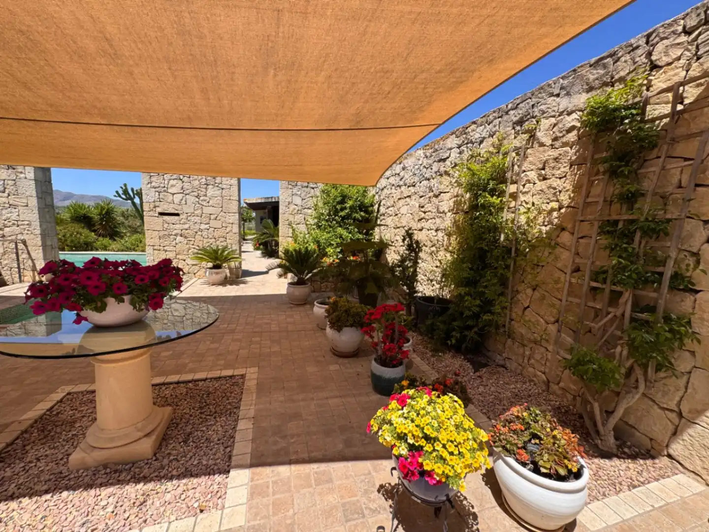 Terraza de Finca rústica en venta en Benissa con Aire acondicionado, Calefacción y Jardín privado
