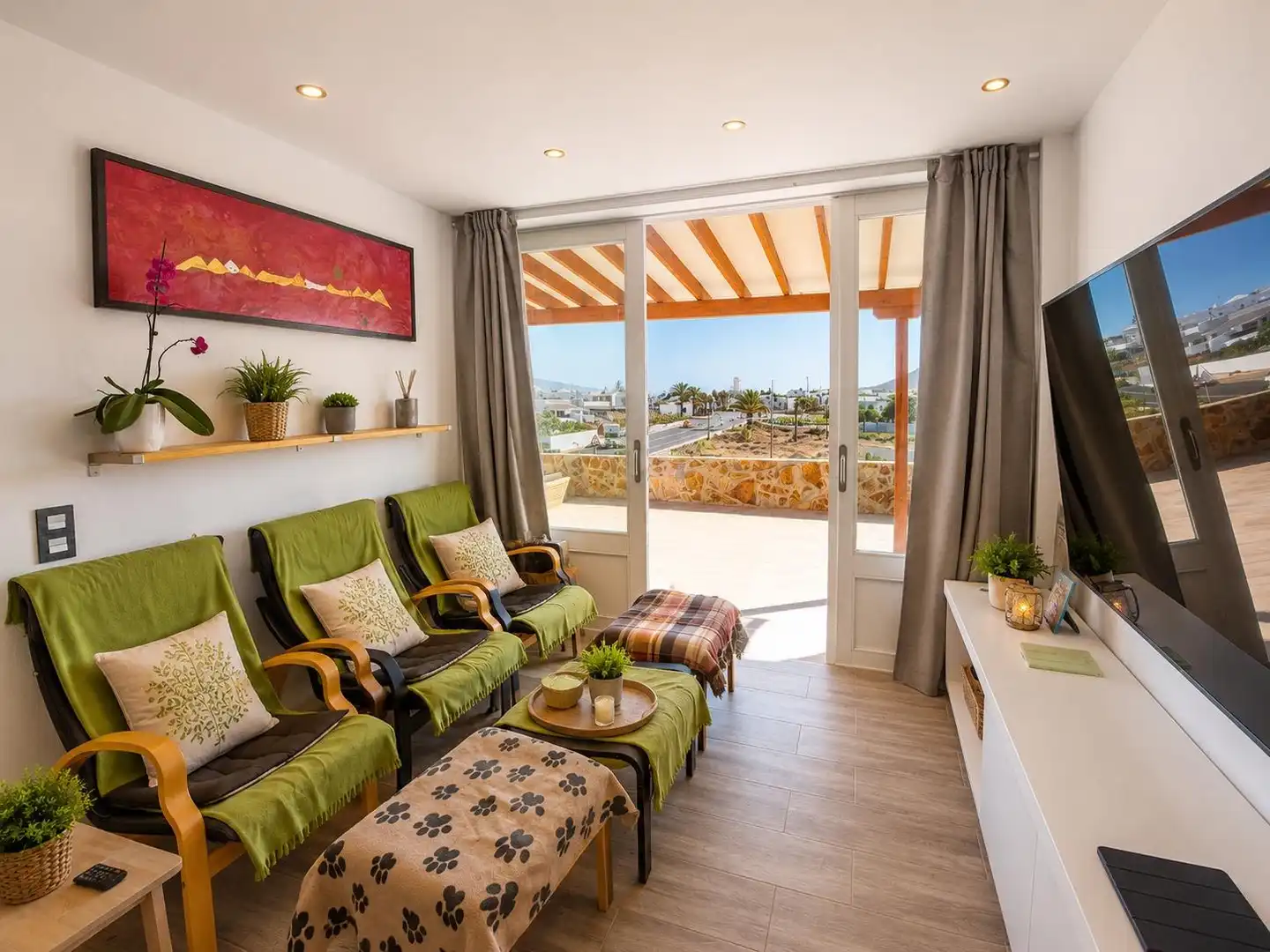 Living room of Houses for sale in Teguise  with Air Conditioner, Private garden and Terrace