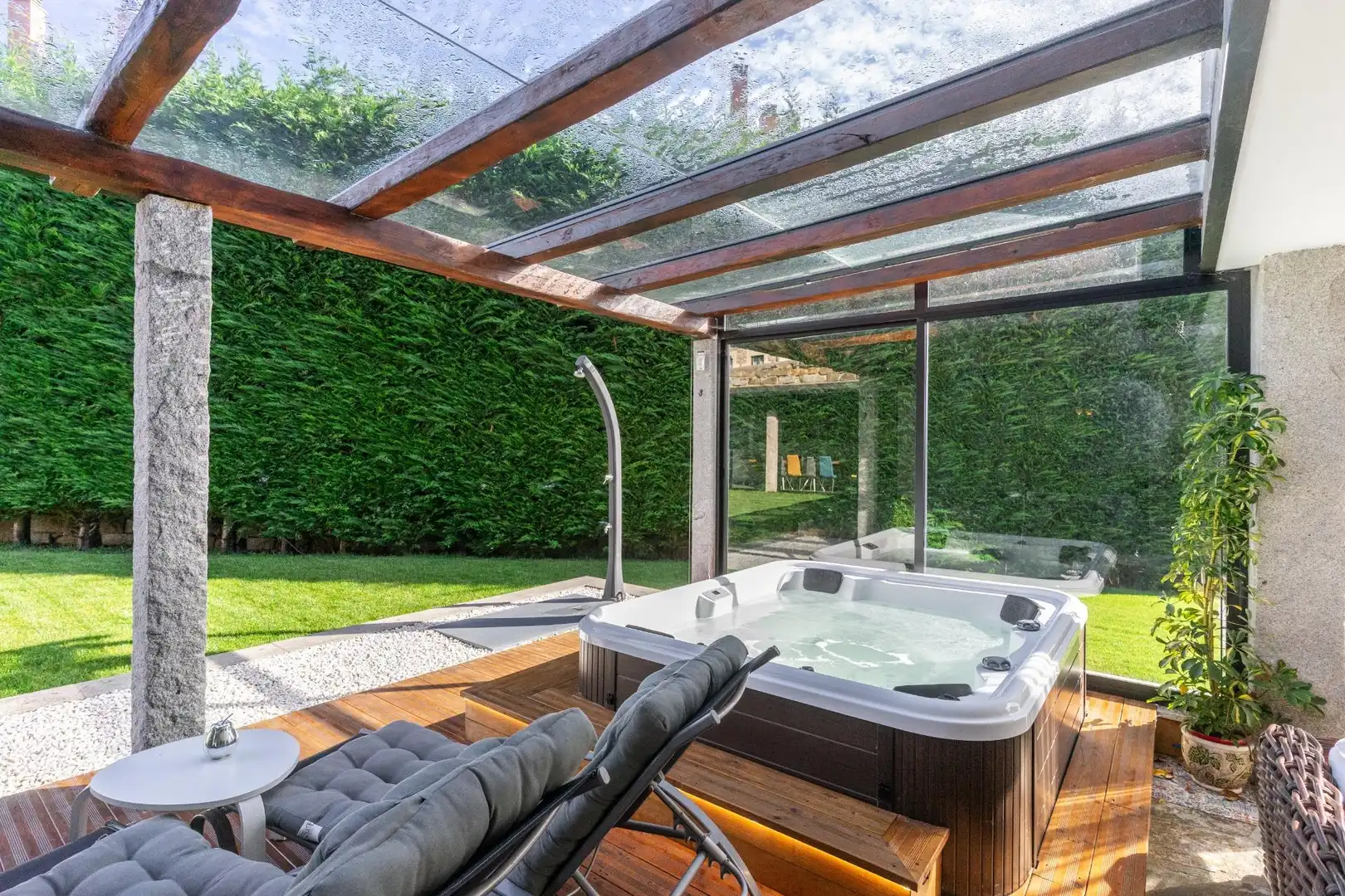 Terraza de Casa o chalet en venta en Lugo con Calefacción, Jardín privado y Jacuzzi