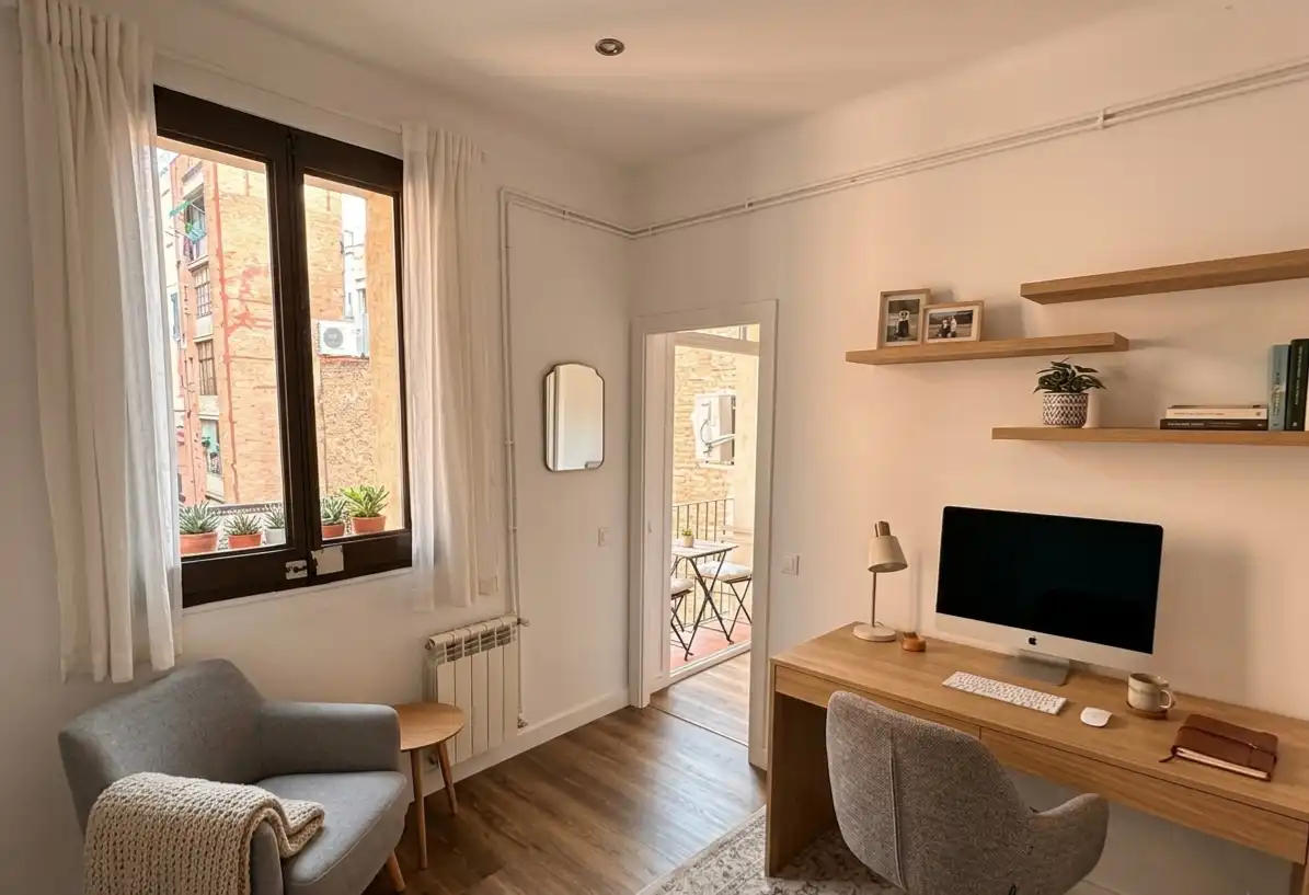 Terrasse von Dachboden zum Verkauf in Barcelona mit Heizung, Möbliert und Fernseher