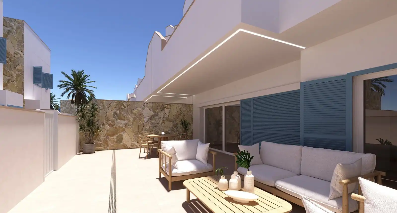 Terraza de Apartamento en venta en Pilar de la Horadada con Jardín privado, Terraza y Piscina comunitaria