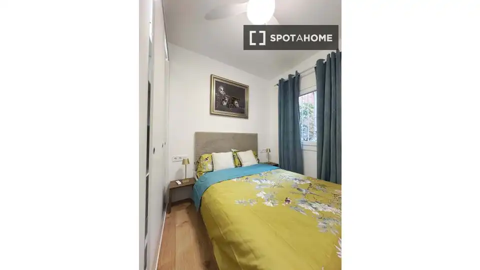 Schlafzimmer von Wohnung zur Miete in L'Hospitalet de Llobregat mit Klimaanlage, Heizung und Möbliert