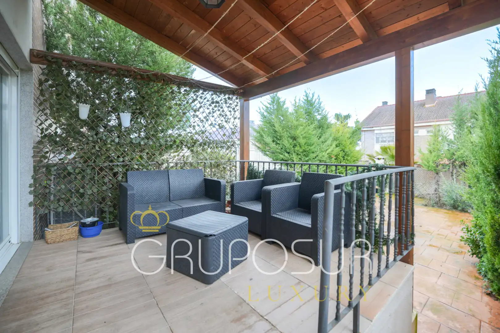 Terraza de Casa adosada en venta en Boecillo con Calefacción, Jardín privado y Parquet