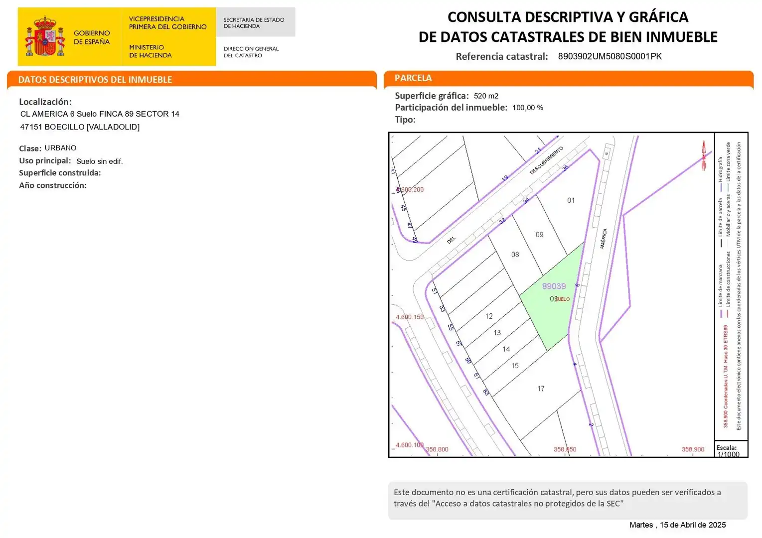 Terreno residencial en venta en Calle AMERICA, imagen 4